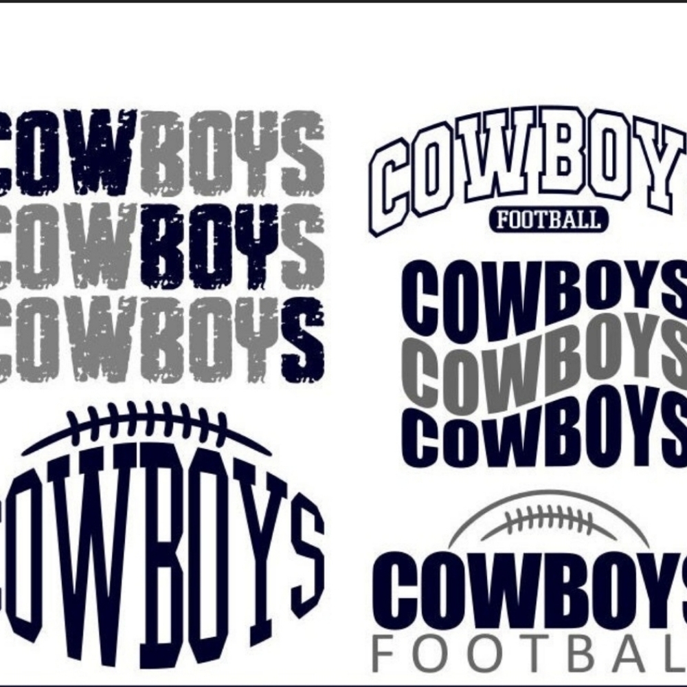 Cowboys Pick-a-Design & (Sweatshirt, Long-sleeved or Basic tee) prices v…